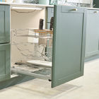Modern Matcha Color Solid Wood In Shaker Design Modular Kitchen Cabinets