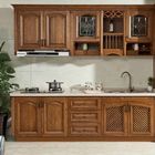 Brown Finished Cabinet Door Panels Wooden Decorative Resin Cupboard